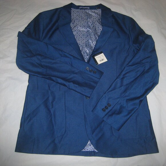 TailorByrd Collection Mens Sport Coat Jacket Blazer Navy Blue Modern FIt Sz 46R - Picture 1 of 5